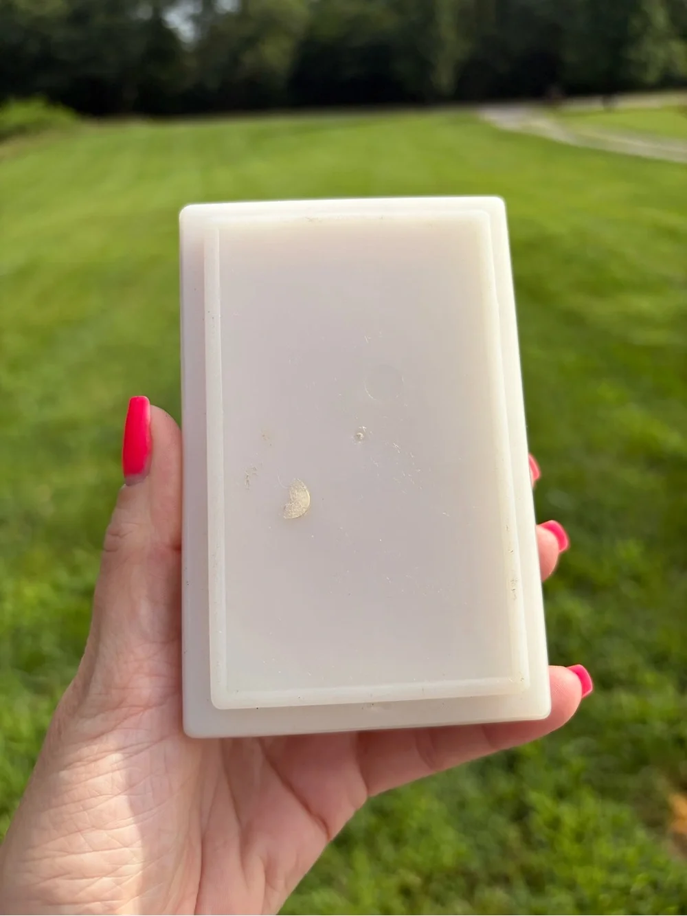 Vintage Jewlery Box Trinket Box Floral Plastic Lucite Made In Hong Kong